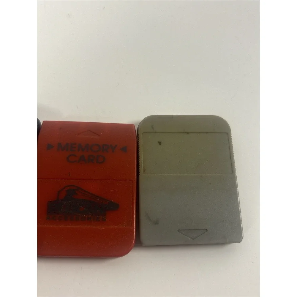 Lot of 3 PS1 Memory Cards Sony PlayStation 1 Compatible Aftermarket 1MB
